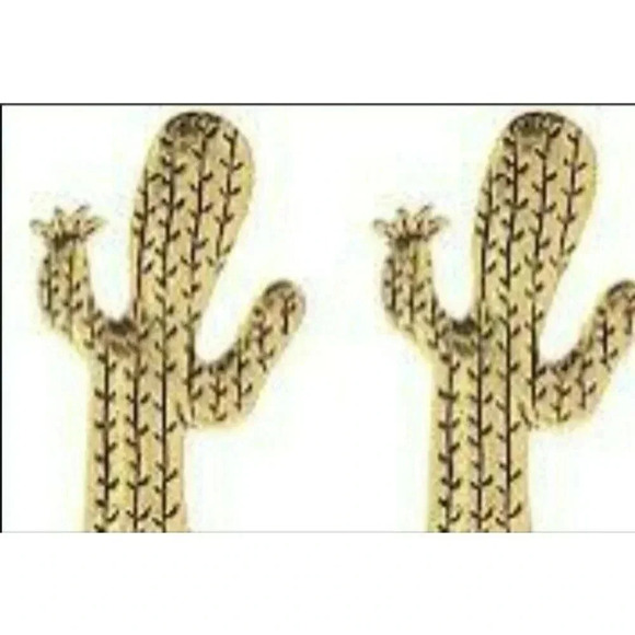 Kitchabon Gold Cactus Stainless Cheese Knife Spreader  Set Of 2 - Picture 3 of 6